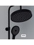 Icon Termostatik Bataryalı Rain Duş Seti Siyah DTB.112.MS 4