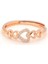 925 Ayar Rose Gold Kaplama Zirkon Taşlı Alttan Ayarlamalı Kapli Gümüş Yüzük 3