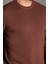 Erkek Kahve Basic O Yaka Triko 5