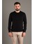Erkek Siyah Basic O Yaka Triko 4