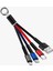 Işıklı Anahtarlık Model 3 In 1 USB Şarj Kablosu Mikro Type-C ve iPhone Uyumlu 16CM 4