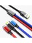 Işıklı Anahtarlık Model 3 In 1 USB Şarj Kablosu Mikro Type-C ve iPhone Uyumlu 16CM 5