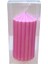 Kokulu Doğal 20CM-8CM Ebatlarda Pembe Renk Dekoratif Mum 2