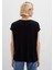 V Yaka Siyah Basic Viskoz Tişört 166449-900 10