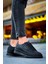 Cowien Premium Erkek Tarz Bağcıklı Sneaker Siyah 5