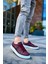 Cowien Premium Erkek Tarz Bağcıklı Sneaker Bordo 2