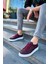Cowien Premium Erkek Tarz Bağcıklı Sneaker Bordo 3