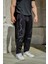 Tribal Vortex - Erkek Siyah Eşofman Altı Lastikli Paça Rahat Kesim Cepli Jogger 1