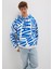 Mavi Baskılı Kapüşonlu Sweatshirt 0610121-620 8