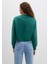 Mavi Logo Baskılı Yeşil Crop Sweatshirt 1611601-71874 10