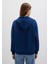 Fermuarlı Kapüşonlu Lacivert Basic Sweatshirt 1611775-82625 10