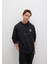MVJNS Logo Baskılı Kapüşonlu Siyah Sweatshirt 0611786-900 8