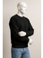 Erkek Oversize %100 Pamuk Siyah Sweatshirt – Alerji Yapmaz, Rahat ve Şık Günlük Kullanım 3