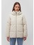 Kapüşonlu Bej Şişme Mont 1110445-70143 8