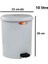 SY-4230 Gri Pedallı Yuvarlak Çöp Kovası Iç Kovalı 10 Litre 2