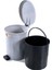 SY-4230 Gri Pedallı Yuvarlak Çöp Kovası Iç Kovalı 10 Litre 3