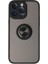 iPhone 14 Pro Max Kılıf Montreal Yüzüklü Silikon Kapak - SIYAH-(5796) 1