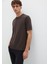 Kısa Kollu Kahverengi Triko Tişört 0710312-70219 10