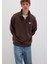 Mavi Logo Yarı Fermuarlı Kahverengi Sweatshirt 0S10465-88067 8