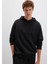 Mvjns Baskılı Kapüşonlu Siyah Sweatshirt 0S10346-900 9
