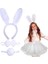 Tavşan Tacı Eteği Papyonu ve Kuyruk Kostüm Seti Beyaz Renk Çocuk Boy - Lisinya 1