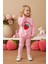 Çilek Panç Işleme Detaylı Kız Çocuk taytlı takım - Açık Pembe 2