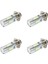 4x H6 Tek Pençeli 3030 21SMD LED Far Ampulü 1200LM Beyaz 21W (Yurt Dışından) 1