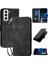 Samsung Galaxy S21 Plus Kelebek Pu Deri Standlı, Kredi Kartı Tutucu Yuvalı, Bilek Kayışlı, Kadın Flip Folio Kılıf Telefon Kılıfı (Yurt Dışından) 1