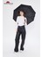 Şemsiye Tam Otomatik Rüzgarda Kırılmayan Fiber Unisex 8 Telli Siyah 4