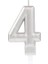 4 Rakam Mum Gümüş Renk - Lisinya 1