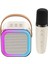 Karaoke Kablosuz Hoparlör Mikrofonlu Rgb Işıklı Bluetooth Speaker Tf Kart/usb Beyaz - Lisinya 2