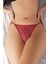 Bordo Nakışlı Desenli Fantezi Tanga String 2