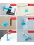 Nessiworld CM-072 Vantuzlu Geçmeli Kapı Kolu Stoper 4lü Set Beyaz 4