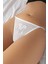 Beyaz Nakışlı Desenli Fantezi Tanga String 2