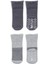 Nessiworld Bistyle Çemberli Kaymaz Havlu Soket Çorap 2'li BS10503 Gri-Antrasit 3