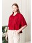 Viskon Kumaş Kırmızı Kadın Gömlek 1
