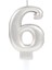 6 Rakam Mum Gümüş Renk (5256) 1