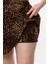 Leopar Desenli Süet Kadife Şort Etek 8