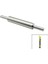 Vocen Rolling Pin Çelik Metal Merdane - Hamur Rulosu Merdane: 25CM - Sap: 2X9CM =T.UZUNLUK:43CM (5256) 1