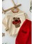 Love Bear Panç Işleme Detaylı Erkek Çocuk takım - Kırmızı 2