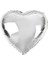 Kalp Şekilli Gümüş Renk Folyo Balon 45 cm 10 Adet 2