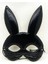Siyah Renk Kumaş Malzemeden Imal Eva Tavşan Maskesi 19X15 cm 3