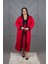 Aşkın Rengi Kırmızı: Büyük Beden Sabahlıklı Ipekli Penye Gecelik Takımı 4