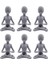 6pcs Bahçe Heykeli Meditasyon Heykelleri, Reçine Süs, Ufo Kapalı Açık Dekor (Yurt Dışından) 1