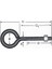 Kapalı Metrik Kanca M5 / 21X80 - 100 Adet 2