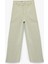Yüksek Bel Düğmeli Cepli Rahat Kalıp Geniş Paça Denim Pantolon - Culotte Jeans 4