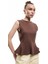 Pamuklu Slim Fit Bisiklet Yaka Volanlı Kolsuz Bluz 1