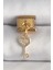Bfs 316L Çelik Gold Renk Sallantı Zirkon Taşlı Kalpli Anahtar Model Nomination Charm 1