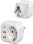 2500W 3.4A 2x USB 1x Type-C 1x Soket Şarj Adaptörü Priz Çoğaltıcı Grup Priz 5