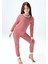 Kız Çocuk Pijama Takımı Kırmızı Çizgili Renk 1